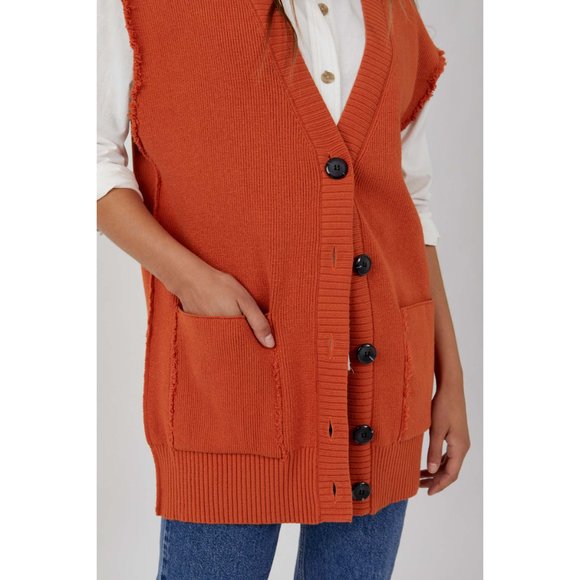 🎉LAST CHANCE🎉 FREE PEOPLE Oakleigh Vest / Myrrh - Picture 4 of 6